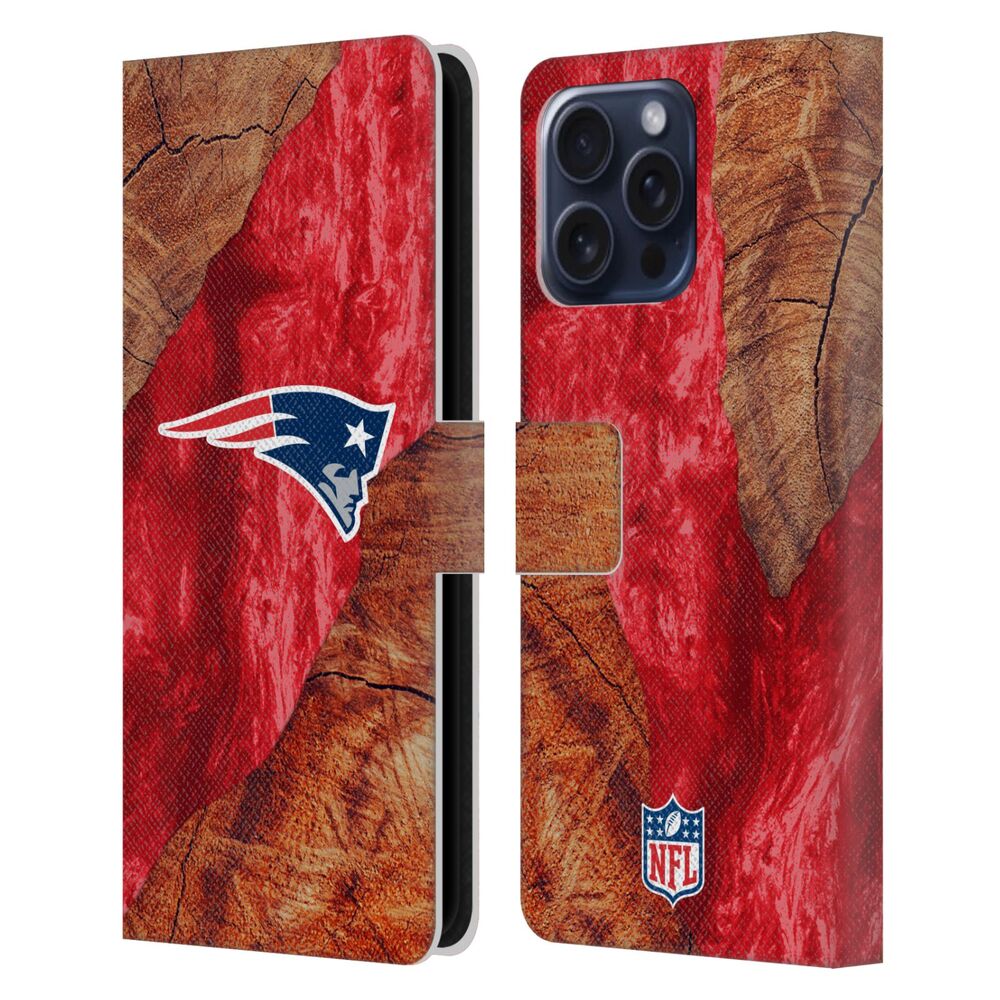 NEW ENGLAND PATRIOTS(NFL) パッツ パッツ - Wood Resin Print レザー手帳型 / Apple iPhoneケース 【公式 / オフィシャル】